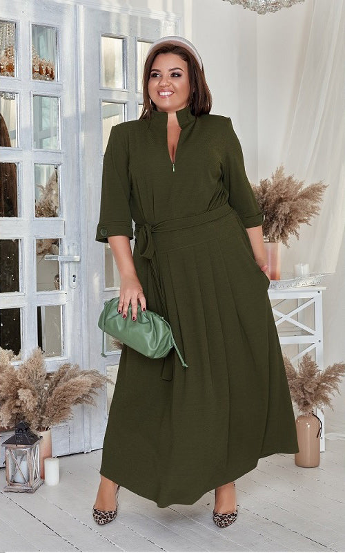 Maxikleid in Grün locker