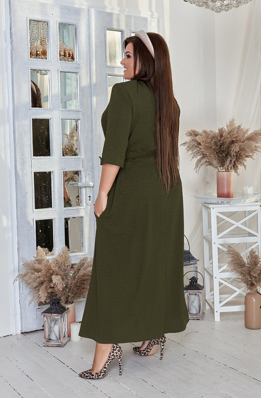 Maxikleid in Grün locker