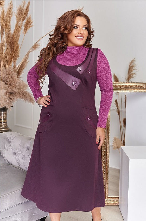 Trägerkleid in Lila