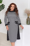 Kleid mit Hahnentritt
