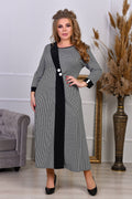 Maxikleid mit Hahnentritt
