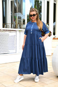 Sommerkleid in Blau locker