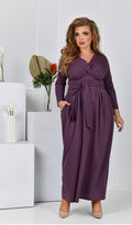 Kleid in Lila mit Gürtel