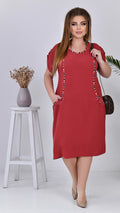 Sommerkleid in Rot locker