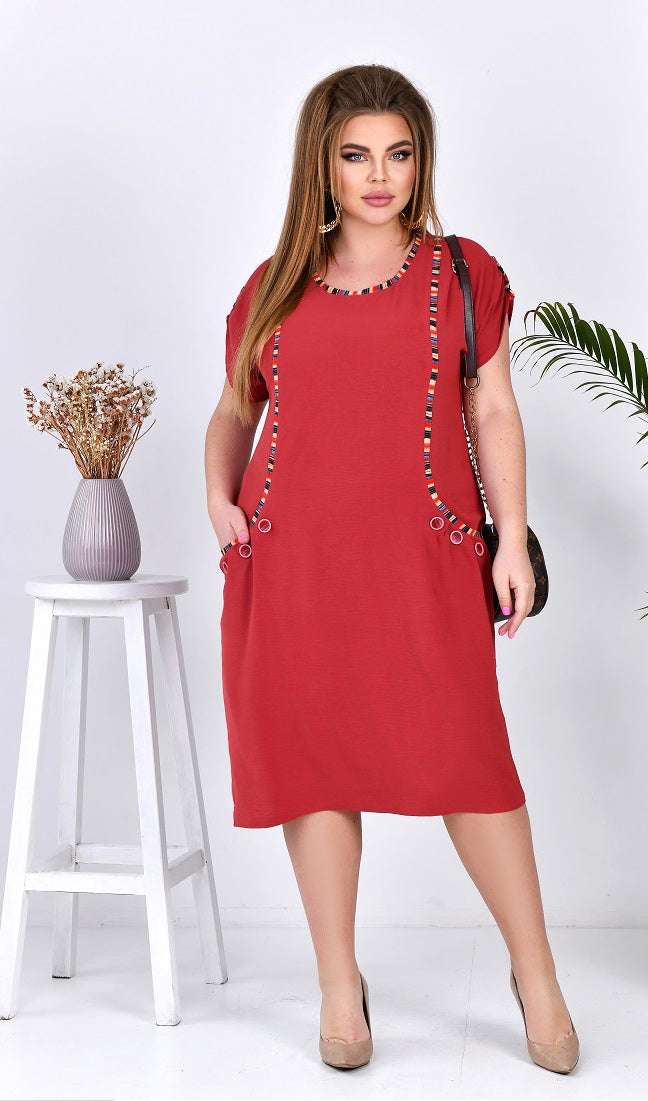 Sommerkleid in Rot locker