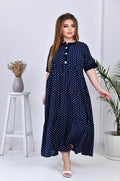 Sommerkleid in Blau gepunktet