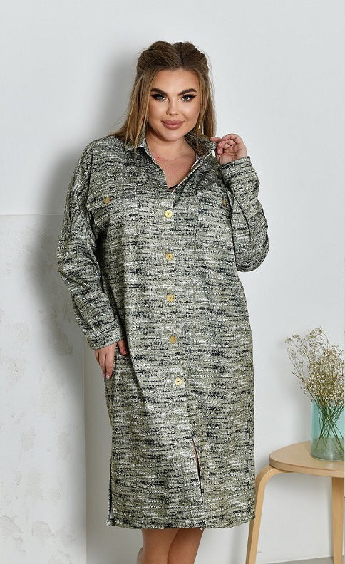 Shirtkleid in Grün