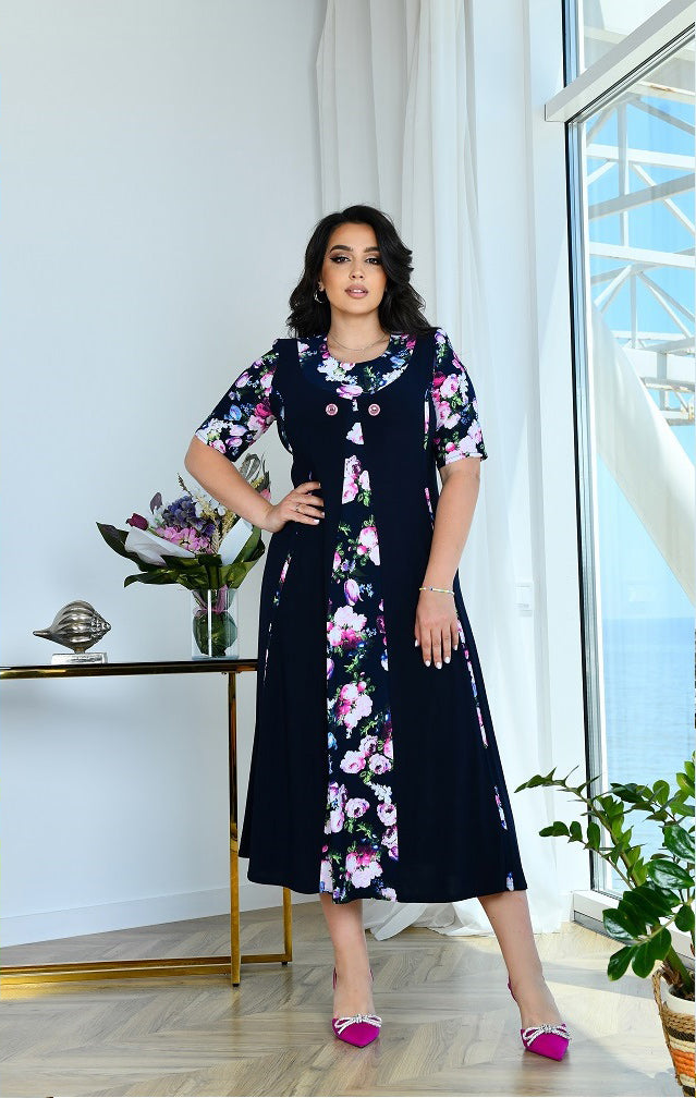 Sommerkleid in Blau locker