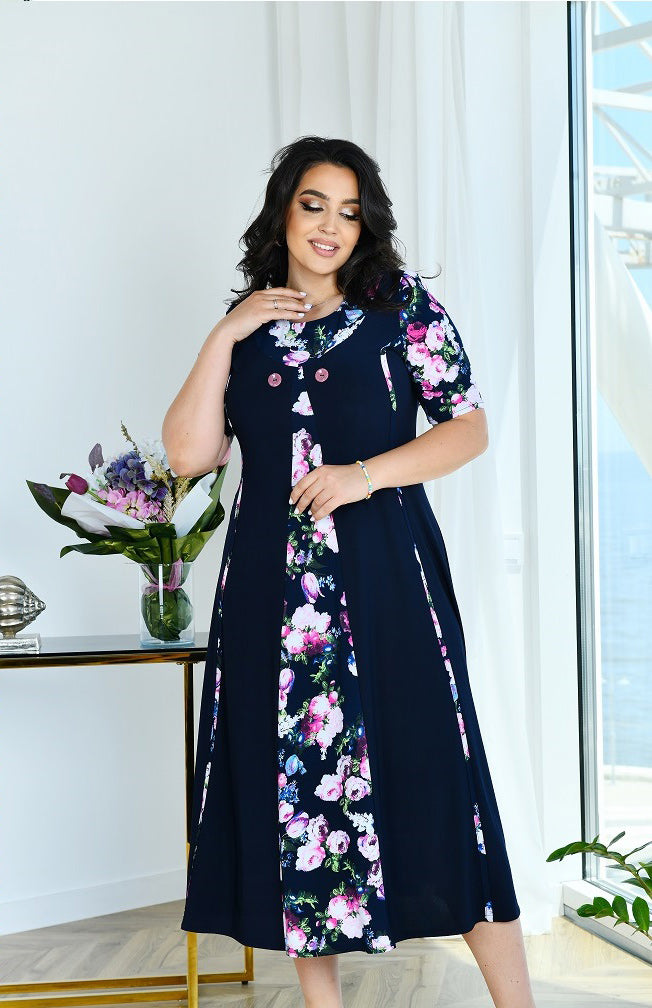 Sommerkleid in Blau locker