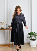 Maxikleid in Schwarz mit Taschen