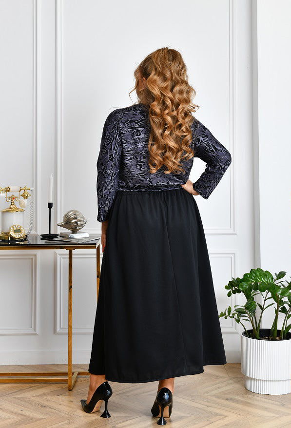 Maxikleid in Schwarz mit Taschen