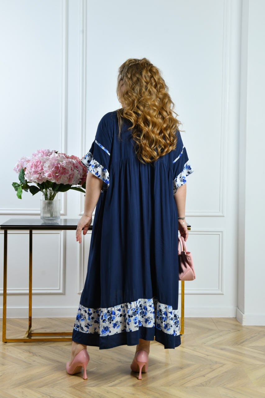 Oversize Kleid mit Blumenprint Damen große Größen