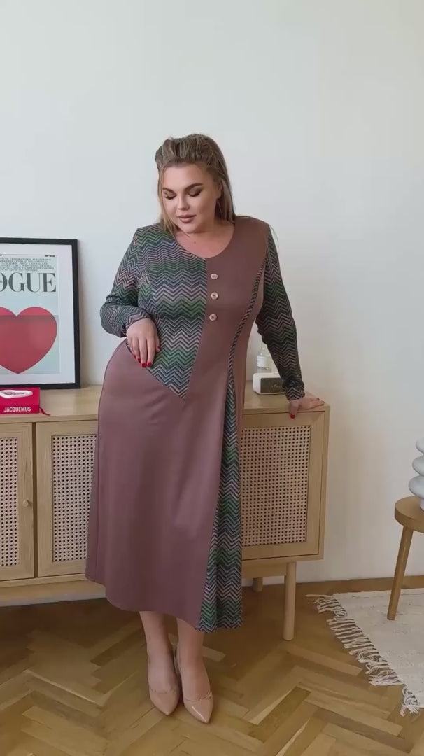 Kleid in Braun